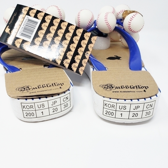 BUBBLEFLOP Baseball flip flop sandal NWT - Picture 7 of 7